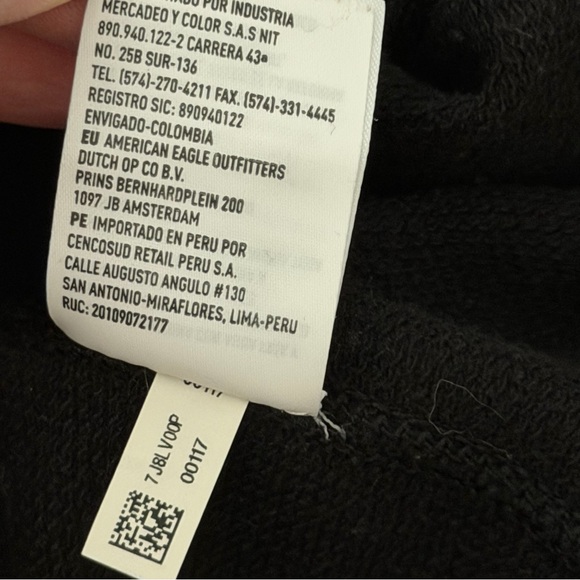 American Eagle Black Hoodie Men’s Large Pullover Graphic Logo Cotton - Picture 7 of 9